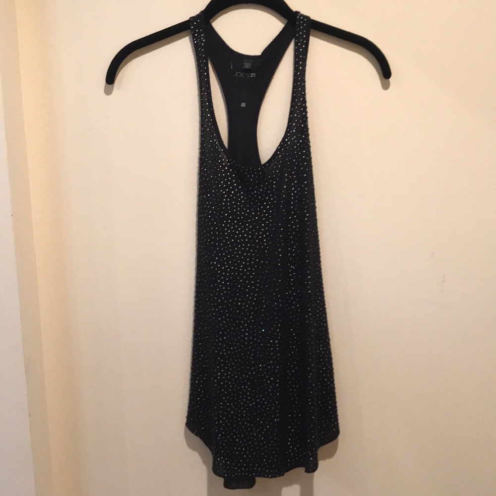 Perfect razorback sequined top! Dress up or down.